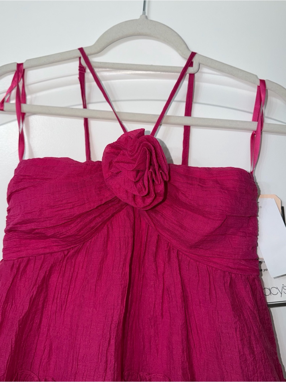 City Studio NWT Magenta Floral Tiered Mini Dress | Size Small - Picture 4 of 8